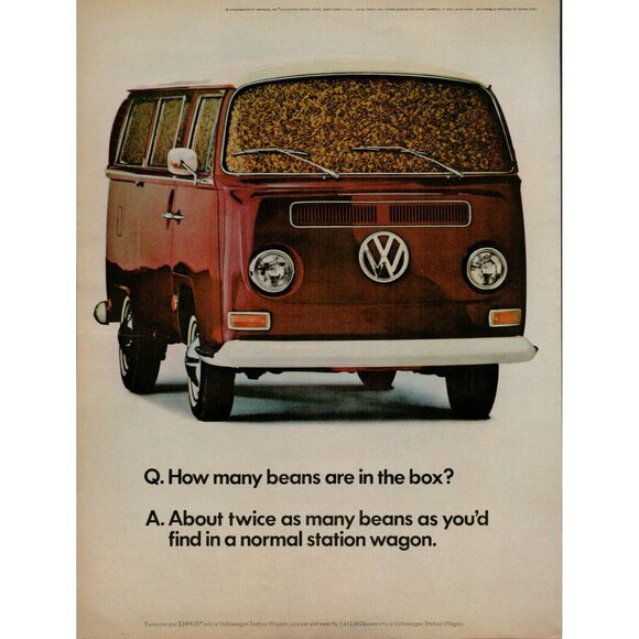 1968 Volkswagen Station Wagon with Whitewalls Vintage Print Ad (L2) - Picture 1 of 3